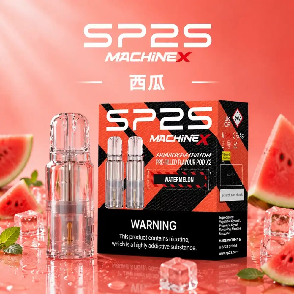 SP2S-MAX煙彈-西瓜口味.webp SP2S MAX煙彈【西瓜口味】4ml×2顆裝・適配MAX系列主機:圖片 1